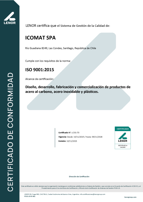 Equipo ICOMAT trabajando bajo estándares de calidad y compromiso